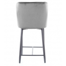 Стул барный SIGNAL COLIN B H-2 Velvet Bluvel 14 серый/черный